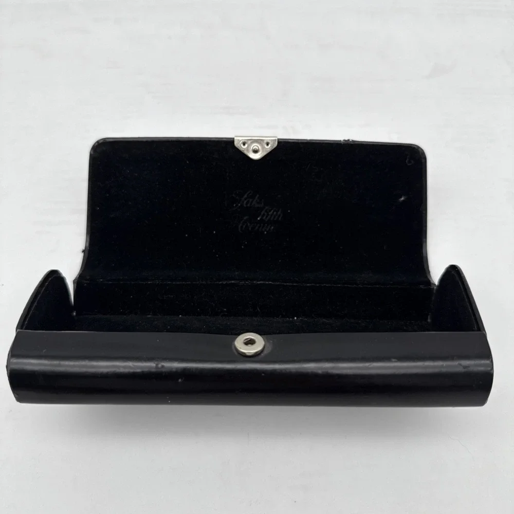 VINTAGE SAKS FIFTH AVENUE BLACK Eye Glass Case  6 